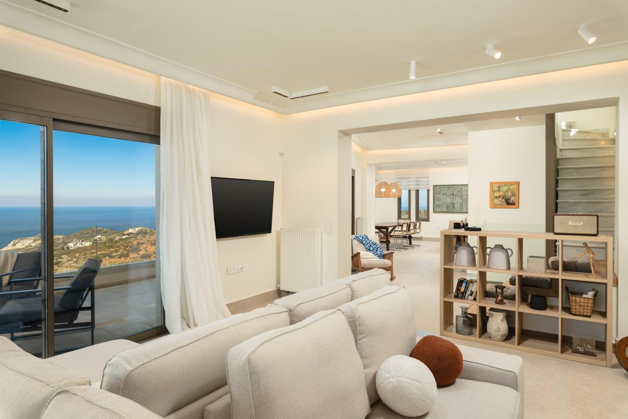 Minimalist Mediterranean Blue Key Villa With Sea View & Infinity Heated Pool Agia Pelagia  Extérieur photo